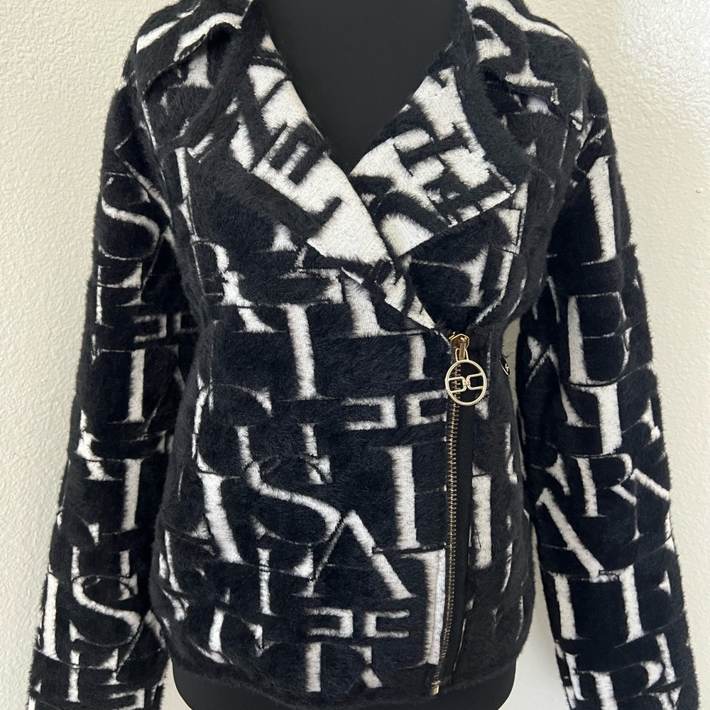 Elisabetta Franchi black and white Knitted knot - Picture 2 of 8